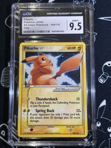 Pikachu Gold Star Pokemon 2006 Ex Holon Phantoms 104/110 Holo CGC 9.5 Mint+ - Picture 1 of 5