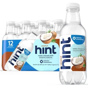Hint Water Coconut Pure Water Infused with Coconut Zero Sugar Zero Calories Z... - Picture 1 of 6
