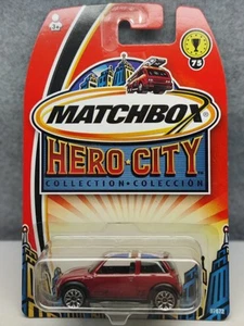 MATCHBOX 2002 Hero City Collection - #75 Red Mini Cooper S  - Mint Card! - Picture 1 of 9