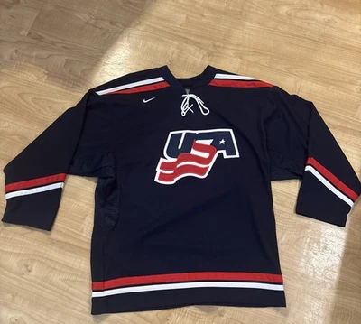 Vintage Nike Team USA Olympic hockey jersey, blank, size L - Image 1 of 4