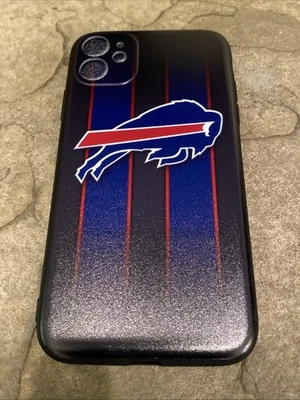 Funda protectora rígida Buffalo Bills iPhone 11 negra azul con logotipo Foto 1 de 2