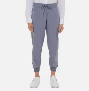 Calvin Klein Women's Ribbed Cuff Joggers XXL Gray Blue Slate Athletic Pants New - Picture 1 of 13