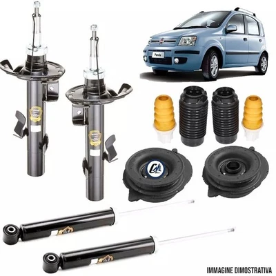 KIT 4 AMMORTIZZATORI ANT+POST + SUPPORTI + TAMPONI FIAT PANDA 169 1.2 - Imagen 1 de 4