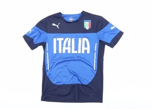 Puma Boys Blue Football Jersey T-Shirt - Size M - Picture 1 of 12