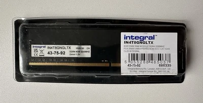 Integral IN4T8GNGLTX 8GB DDR4 RAM 3200MHz DIMM 288 Pin Desktop Memory - Image 1 of 3