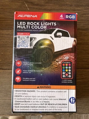 Alpena LED Toughpods RGB Color Changing Rock Light Kit New - Image 1 of 3