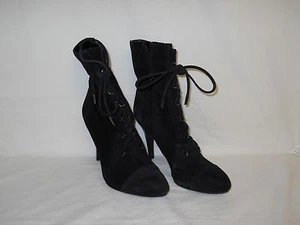 Marc Fisher New Womens Circle Black Heel Lace Boots 7 M Shoes NWOB - Picture 1 of 5