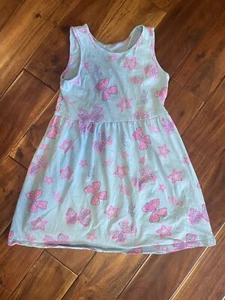 Jojo Kleid Größe Large 10-12 Mädchen blau rosa lila Schleife Sommer - Bild 1 von 6