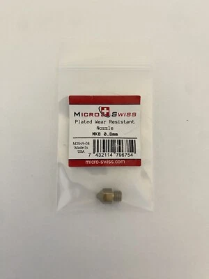 Micro-Swiss Plated Wear Resistant Nozzle MK8 0.8mm - Image 1 of 2