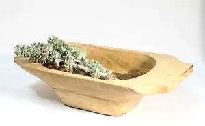 Dough Bowl Mango Wood Tab Handles India - Picture 1 of 8