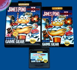 TESTED Sega Game Gear JAMES POND 2 Robocod with Manual in NEW Hangtab Box CIB - Picture 1 of 8