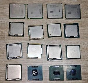 16x Joblot of Various CPUs - Intel Core 2, i3, i5/AMD Athlon, Opteron - Untested - Afbeelding 1 van 7
