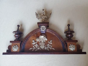 beautiful clock top crown / pediment f. a Lenzkirch Vienna Regulator, 13 3/4` - Picture 1 of 5