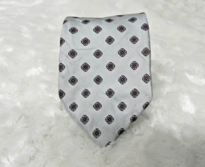 Corbata geométrica floral azul vintage Alberto Zerra (pequeña mancha) - Imagen 1 de 6