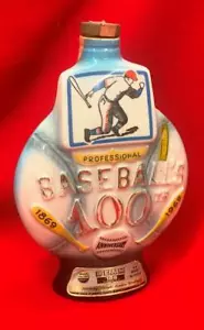 Jim Beam Decanter Professional Baseball's 100th Anniversary 1869 - 1969 Empty - Picture 1 of 7