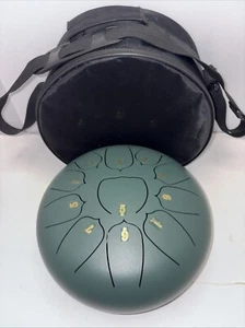 Steel Tongue Drum - High Quality Desktop Instrument - Green - Picture 1 of 4