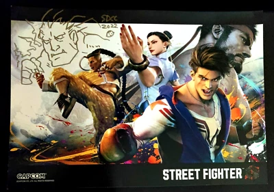 SDCC Udon excl Street Fighter 6 poster Takayuki Nakayama signed Blanka sketch - Image 1 of 2
