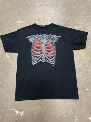 Bodies The Exhibition Anatomy Skeleton Heart Skater Tshirt Size Large - Image 1 of 4