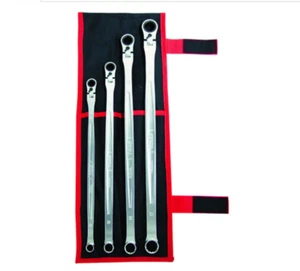 TONE RMA400L Extra Long Flex Head Ratcheting Ring Wrench Set 4pcs | 10mm–17mm | - Picture 1 of 1