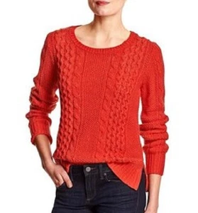 *BANANA REPUBLIC** ONE SIDE-ZIP ORANGE ROT PULLOVER GR. S - Bild 1 von 3