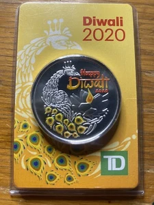 2020 TD bank Happy Diwali 1 oz ounce fine pure .9999 99.99% collector coin /3000 - Foto 1 di 2
