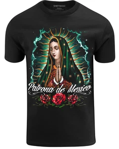 ShirtBANC Mens Graphic Shirt Patrona de Mexico Nuestra Senora de Guadalupe - Picture 1 of 5