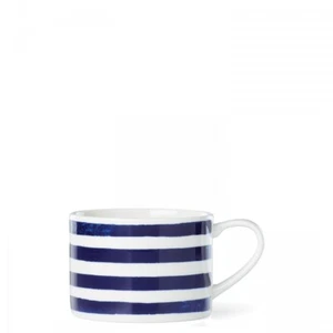 NWT Lenox Kate Spade Charlotte Street North Blue White Striped Mug 3" - Picture 1 of 1