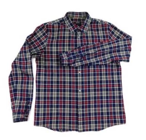 A.P.C. checkered cotton button shirt plaid stripe button down longsleeve SMALL - Picture 1 of 6