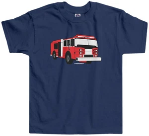 Camiseta camión de bomberos para niños pequeños Threadrock camión de bomberos bombero - Imagen 1 de 7