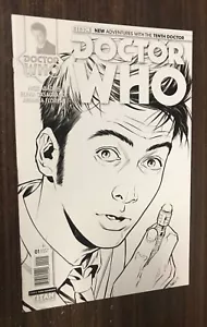 DOCTOR WHO #1 (Titan Comics 10th Doctor) -- Limited SKETCH Variant -- VF/NM - Picture 1 of 1