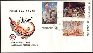 Australian Paintings Series 1974 conjunto de 3 altos valores WCS desnuda FDC, en muy buen estado - Imagen 1 de 1