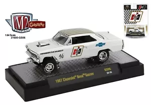 Máquinas 1:64 M2 *COCHES DE ARRASTRE GAS* 1967 Chevrolet NOVA *HURST* *NUEVO EN CAJA* - Imagen 1 de 1