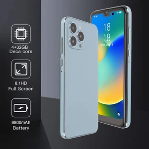 I14pro Max Cellphone 6.1in 4GB RAM 32GB ROM 6800mAh Battery Face Recognition - Picture 1 of 21