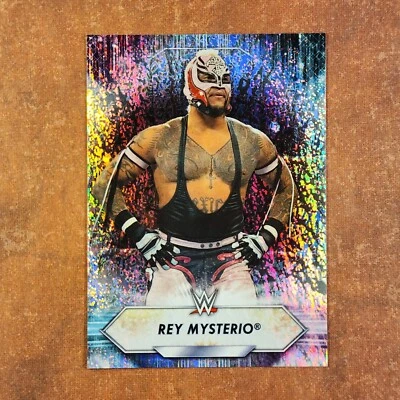 2-12-11 PWE. 2021 wwe foilboard parallel #158 rey mysterio - Image 1 of 2