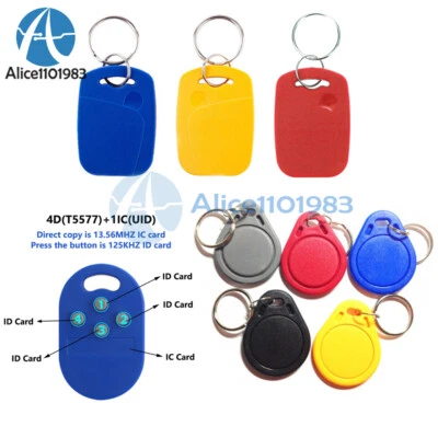 1/10pcs RFID IC Keyfobs Key Tag Token NFC TAG Keychain Keytagd 13.56MHz 125Khz - Image 1 of 4