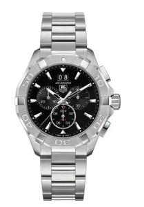 TAG HEUER MEN'S $2650 AQUARACER CHRONO SILVER/BLACK WATCH DATE CAY1110.BA0927 - Picture 1 of 4