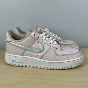 Nike Women’s Size 8.5 Air Force 1 Low Light Pink Iridescent Athletic Shoes - Picture 1 of 11