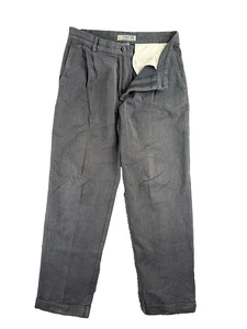 Structure Pants Mens 32x32 gray Pleated Cuffed Superior Quality Cotton Flap - Picture 1 of 12
