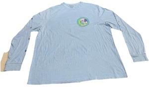 Peanuts Snoopy Surf Club Tshirt Herren 2XL Langarm Blau Doppelseitig Cartoon - Bild 1 von 10