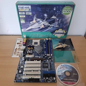 Vintage Rare ASRock K7NF2-Raid Socket 462/A, nforce2,AGP,PCI BOX - Zdjęcie 1 z 8