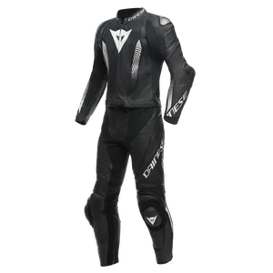 TUTA MOTO DIVISIBILE 2 PEZZI PELLE DAINESE LAGUNA SECA 5 GIACCA PANTALONI NERO - Foto 1 di 7