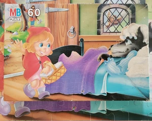 Vtg Milton Bradley Puzzle 60 Pieces Storybook Little Red Riding Hood COMPLETE - Picture 1 of 2