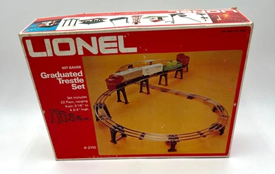 Vintage Lionel 6-2110 Graduated Trestle Set 22 Piers 027 Gauge Track Bridge NIB - Image 1 of 4