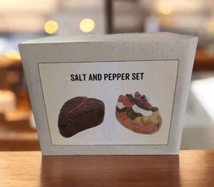 Exclusive Cracker Barrel Steak & Potato Salt and Pepper Shaker Set NIB - Picture 1 of 5