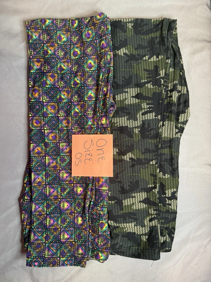 Lote de 2 Leggings LuLaRoe Multicolor Mujer OS Talla Única Varios Patrones Foto 1 de 1