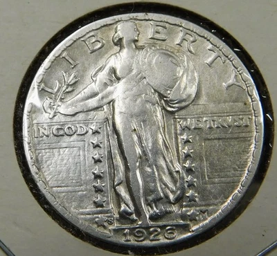 1926-s, Standing Liberty silver quarter - Image 1 of 2