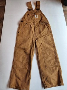 Carhartt Overalls Bibs Child Size 4 Brown. - Picture 1 of 6