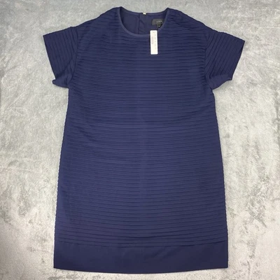 J Crew Dress Womens Sz 14 Pleated Chiffon Shift T-shirt Career Office Preppy NWT - Image 1 of 4