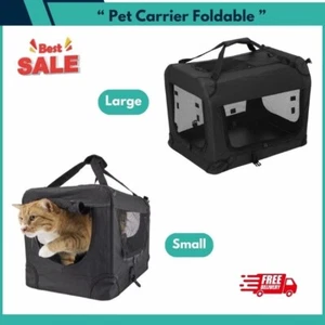 1x Portable Pet Soft Crate Carrier – Small & Large Travel Kennel for Dogs & Cats - Picture 1 of 18