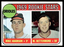 1969 Topps Orioles Rookies - Mike Adamson/M. Rettenmund Rookie Baltimore Orioles